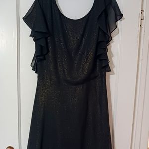 Black gold shimmer dress